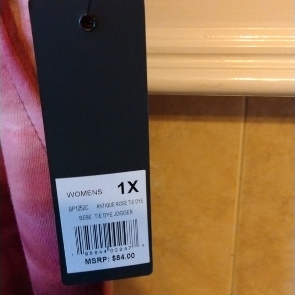 Bebe Sweatpants 1X NWT - Picture 4 of 6